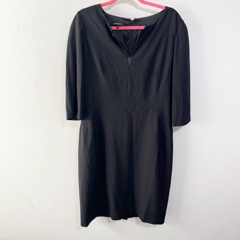 Lafayette 148 New York Black wool sheath  Dress size 12